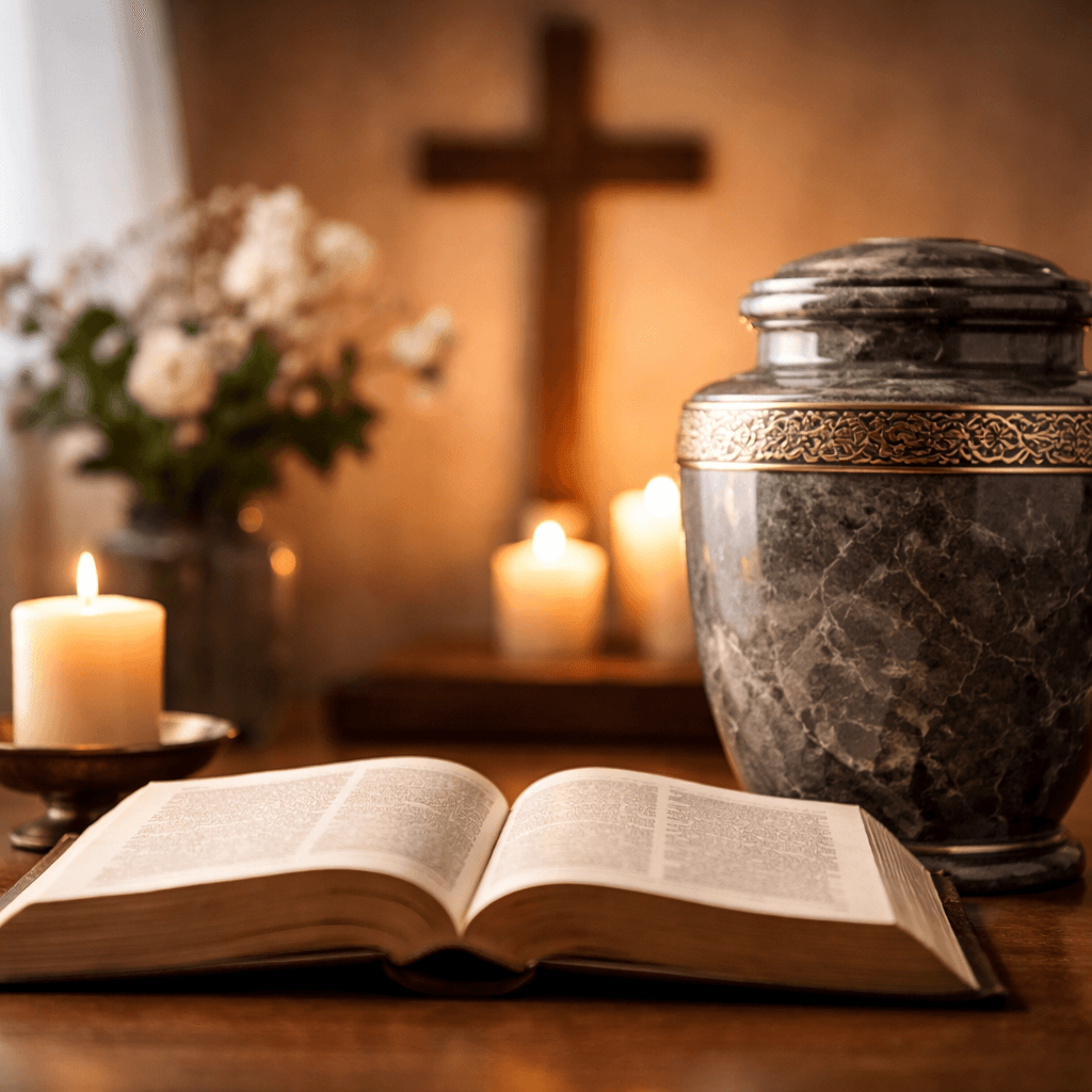 Open Bible with soft light